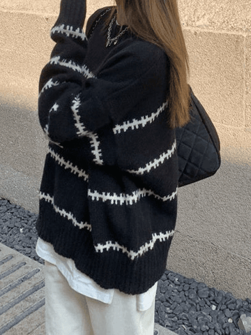 Gestreifter Pullover Strickpullover