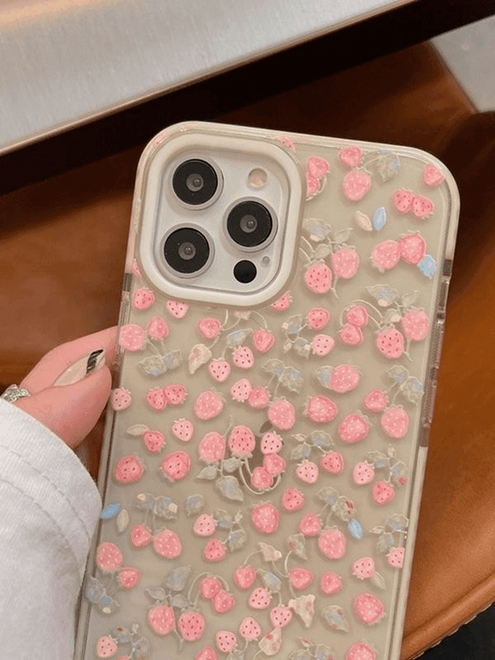 Summer Strawberry Pattern Iphone Case