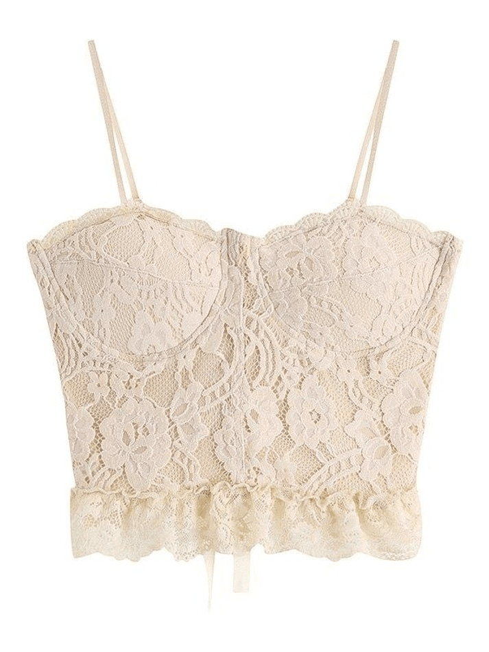 Tie Back Lace Bustier