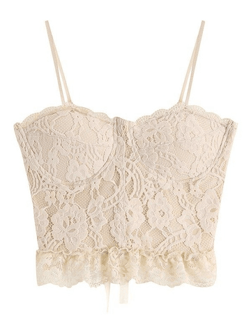 Bustier aus Spitze mit Bindeband hinten