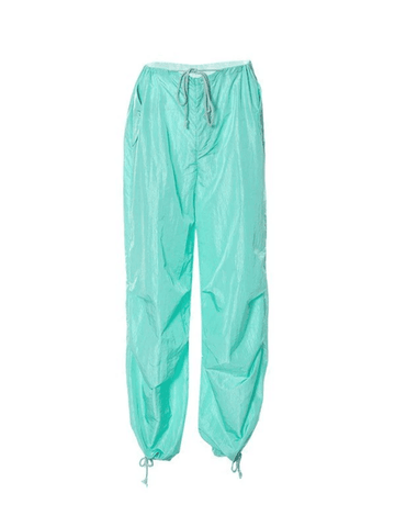 Baggy-Cargohose mit Fallschirm-Print und Binderiemen