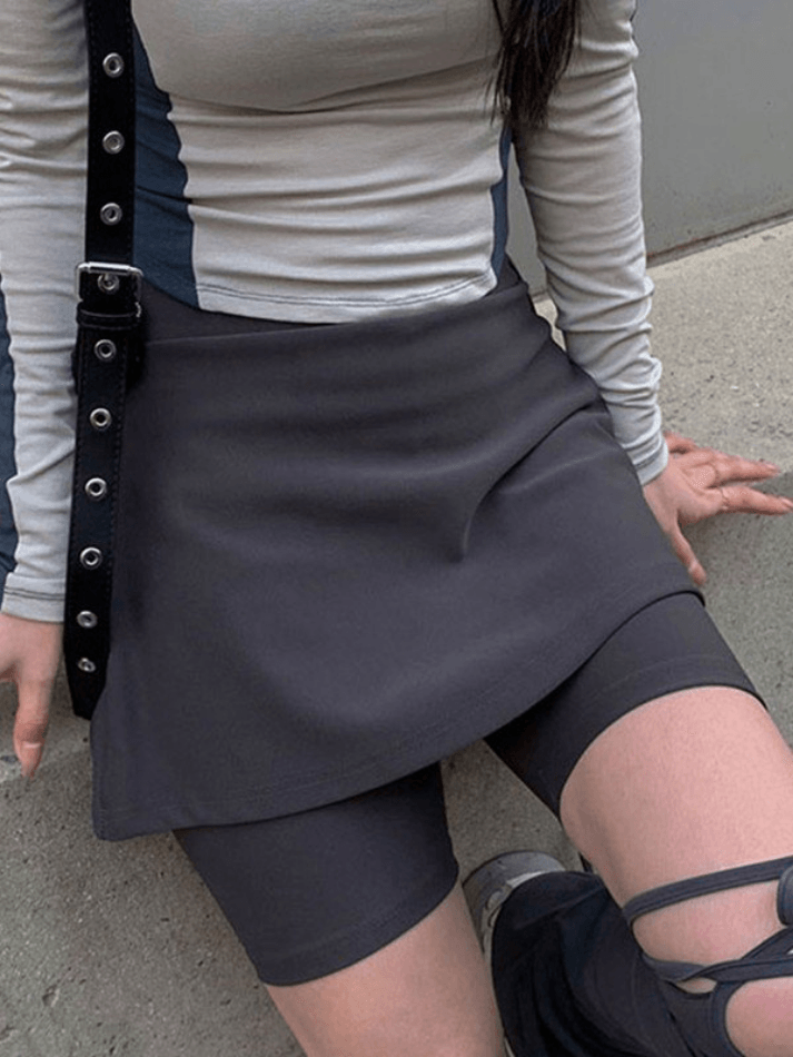 Tie Strap Shorts Mini Skirt