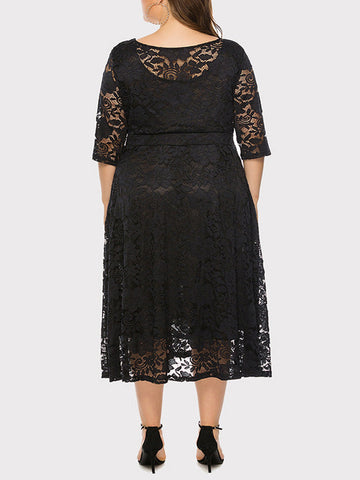 Lace Evening A-Line Dress