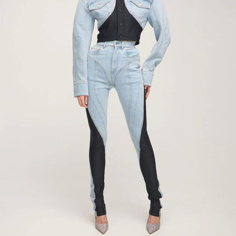 Shift Wave Paneled Slim-Fit Jeans