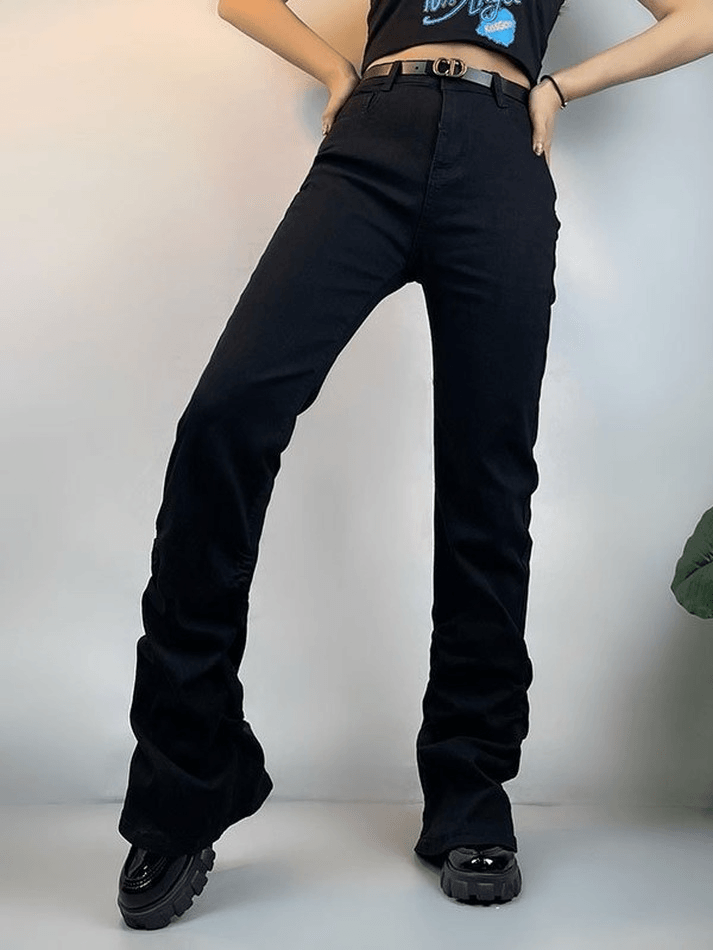 Vintage Ankle Flare Stacked Jeans