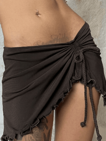 Vintage Brown Mini Skirt