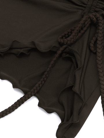 Vintage Brown Mini Skirt