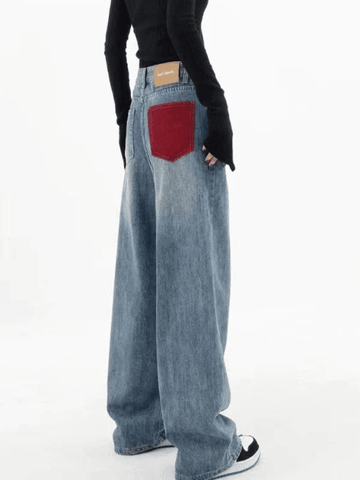 Vintage Kontrast 90er Boyfriend Jeans