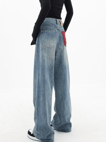 Vintage Kontrast 90er Boyfriend Jeans
