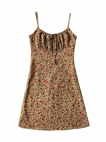 Vintage Floral Slip Minikleid