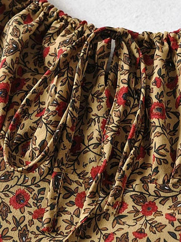 Vintage Floral Slip Minikleid