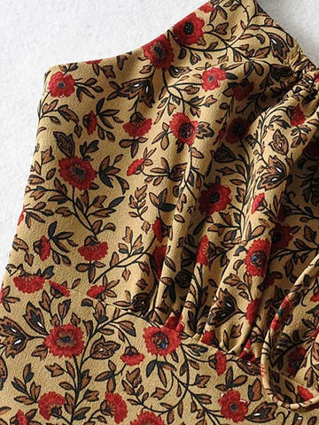 Vintage Floral Slip Minikleid