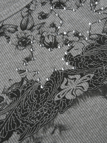 Camiseta sin mangas con estampado floral vintage de estrellas