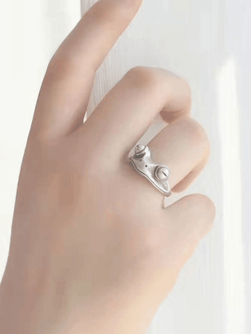 Manschettenring im Vintage-Frosch-Design