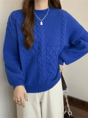 Vintage Long Sleeve Cable Knit Sweater