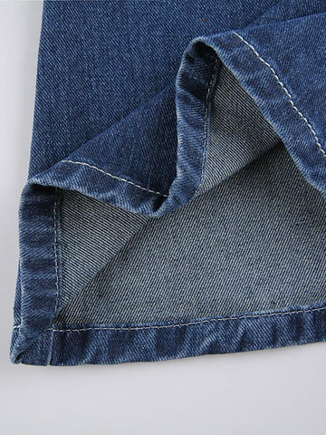 Vintage Cargo-Jeans mit niedriger Taille