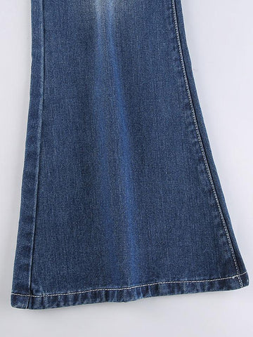 Vintage Cargo-Jeans mit niedriger Taille