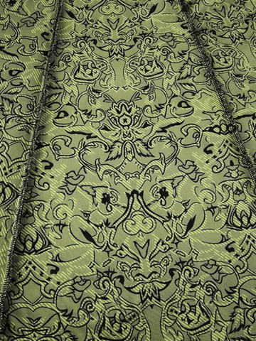 Falda larga con estampado de patchwork de sirena vintage
