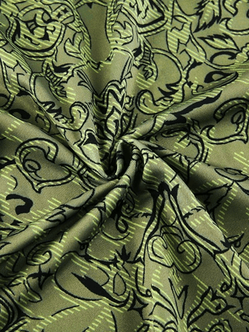 Falda larga con estampado de patchwork de sirena vintage