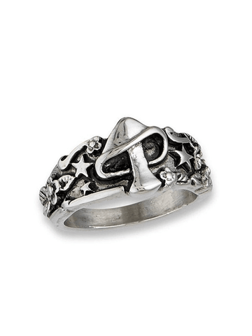 Vintage Mushroom Star Relief Ring
