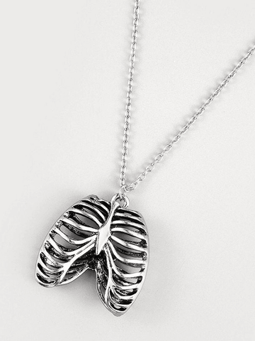 Vintage Skeleton Pendant Necklace