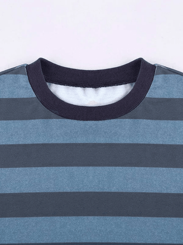 Vintage Striped Pullover Sweatshirt