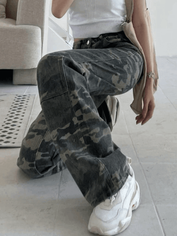 Vintage Wash Camo Cargo Pants