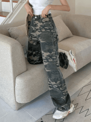 Vintage Wash Camo Cargo Pants