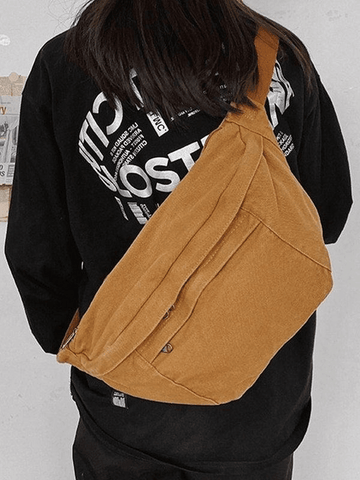 Vintage Wash Capacity Crossbody Bag