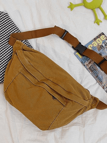 Vintage Wash Capacity Crossbody Bag