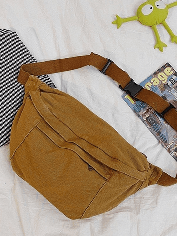 Vintage Wash Capacity Crossbody Bag