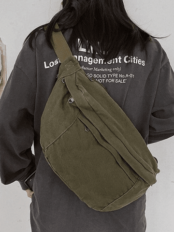 Vintage Wash Capacity Crossbody Bag