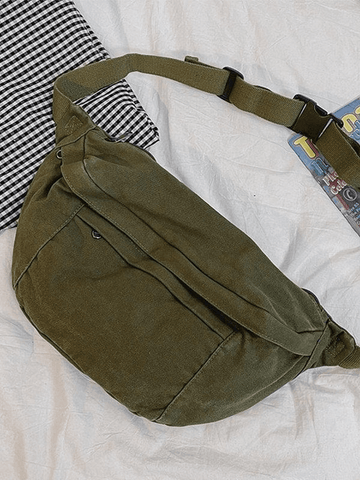 Vintage Wash Capacity Crossbody Bag