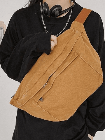 Vintage Wash Capacity Crossbody Bag