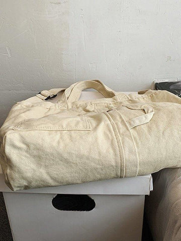 Bolso de hombro grande con lavado vintage