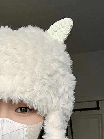 Warm Fuzzy Lamb Trapper Hat