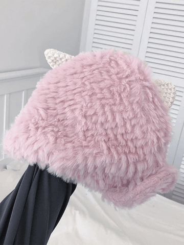 Warm Fuzzy Lamb Trapper Hat