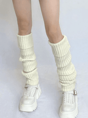 Warm Solid Color Ribbed Knit Leg Warmer