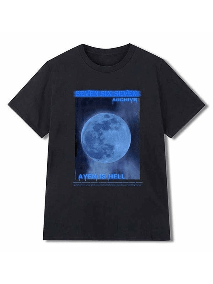 Washed Moon Graphic Tee