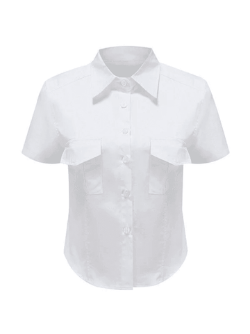 Blusa blanca de manga corta corta