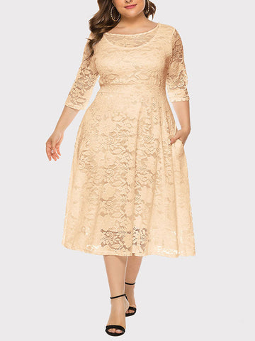 Lace Evening A-Line Dress