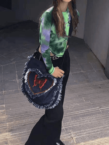 Bolso Tannin con estampado de mariposas Y2k