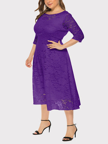 Lace Evening A-Line Dress