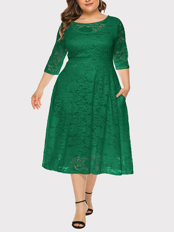 Lace Evening A-Line Dress